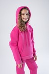 Худи unisex, из футера с начесом (фуксия)