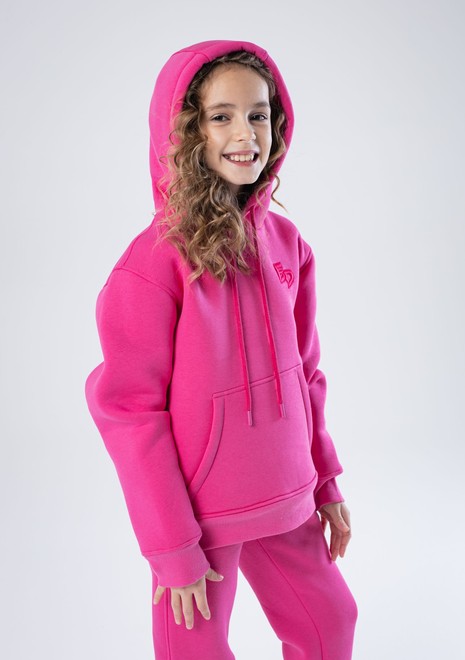 Худи unisex, из футера с начесом (фуксия)