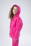 Худи unisex, из футера с начесом (фуксия)