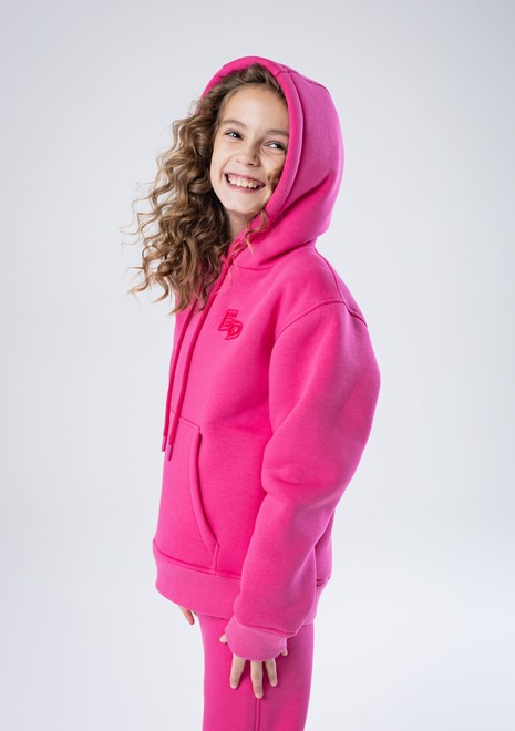 Худи unisex, из футера с начесом (фуксия)
