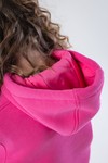 Худи unisex, из футера с начесом (фуксия)