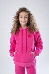 Худи unisex, из футера с начесом (фуксия)