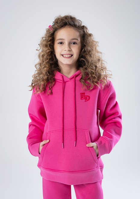 Худи unisex, из футера с начесом (фуксия)