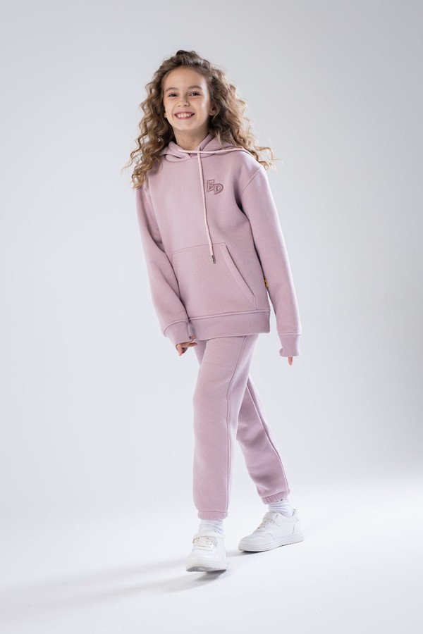 Худи unisex, из футера с начесом (сиреневый)