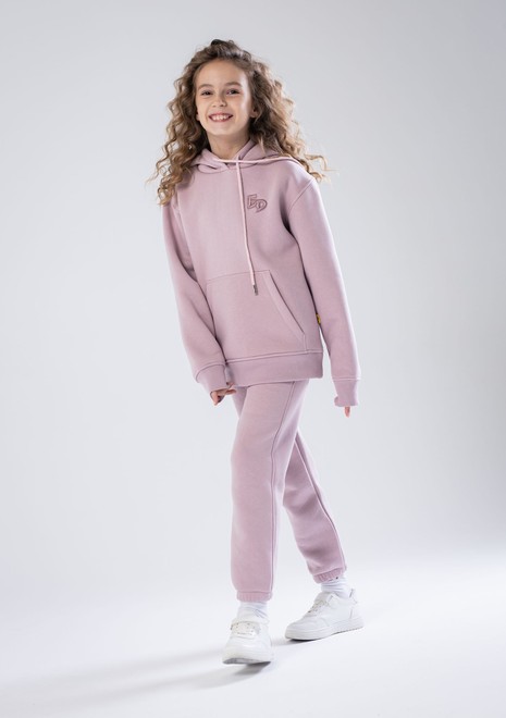 Худи unisex, из футера с начесом (сиреневый)