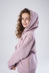 Худи unisex, из футера с начесом (сиреневый)