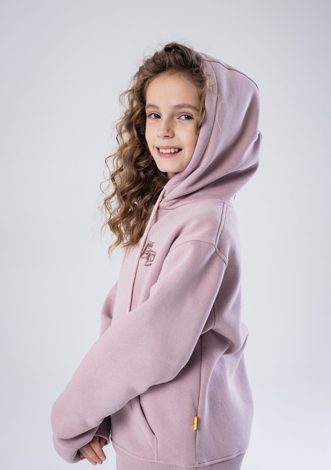 Худи unisex, из футера с начесом (сиреневый)