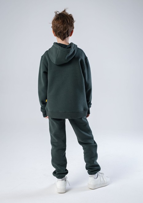 Худи unisex, из футера с начесом (хаки)
