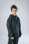Худи unisex, из футера с начесом (хаки)