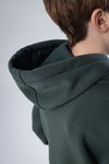 Худи unisex, из футера с начесом (хаки)
