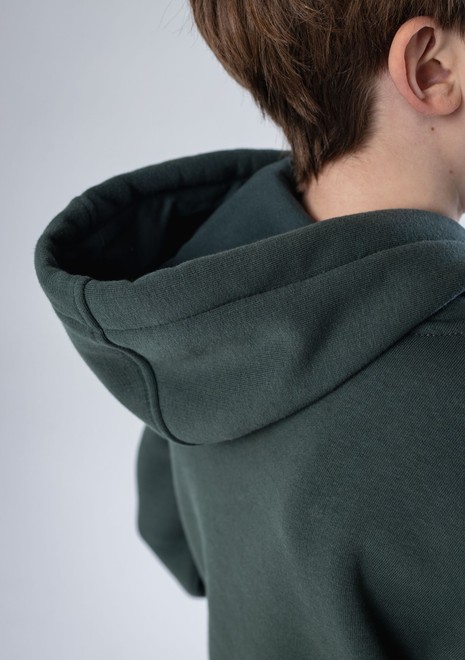 Худи unisex, из футера с начесом (хаки)