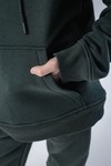Худи unisex, из футера с начесом (хаки)