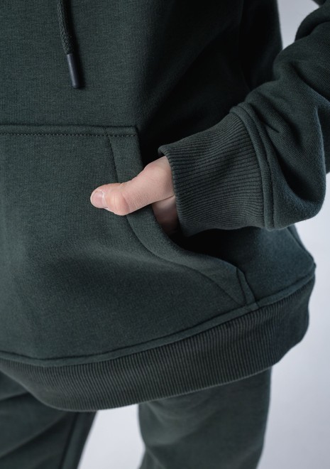 Худи unisex, из футера с начесом (хаки)
