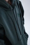 Худи unisex, из футера с начесом (хаки)