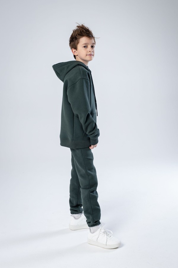 Джоггеры unisex, из футера c начесом (хаки)