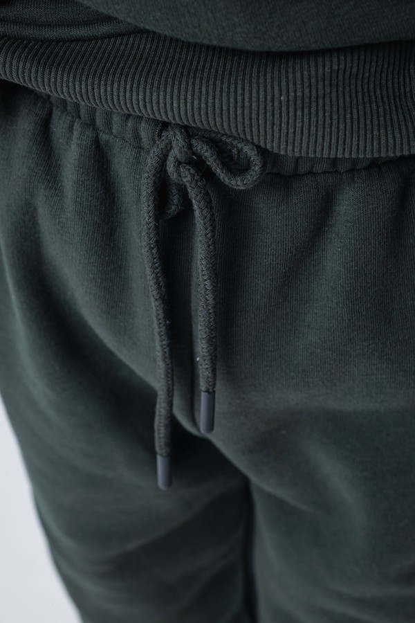 Джоггеры unisex, из футера c начесом (хаки)