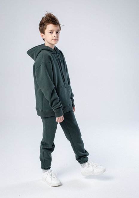 Джоггеры unisex, из футера c начесом (хаки)