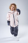 Комбинезон колор блок softshell (розово-серый)