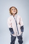Комбинезон колор блок softshell (розово-серый)