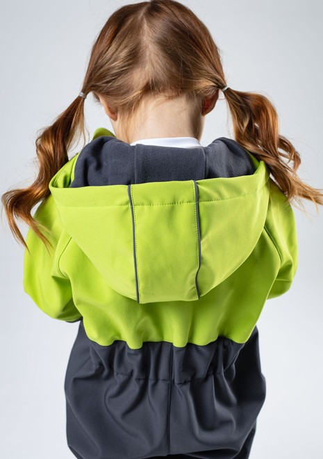 Комбинезон колор блок softshell (лайм-серый)