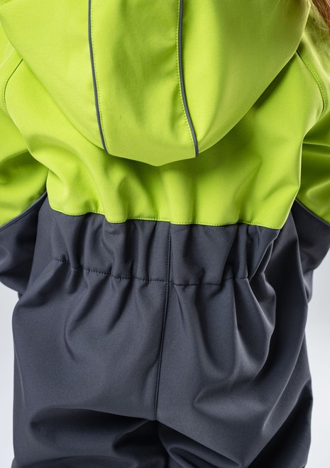 Комбинезон колор блок softshell (лайм-серый)