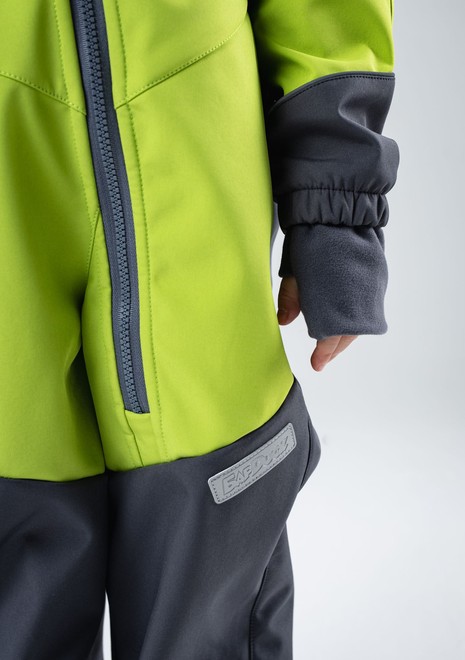 Комбинезон колор блок softshell (лайм-серый)