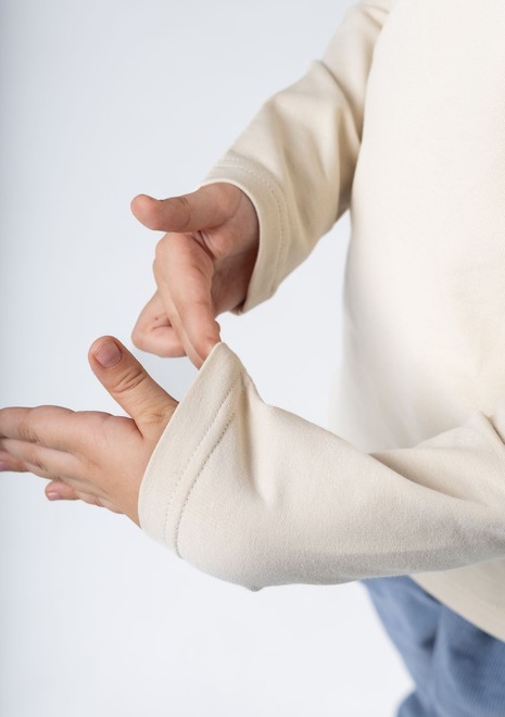 Лонгслив с крылышком (бежево-красный)