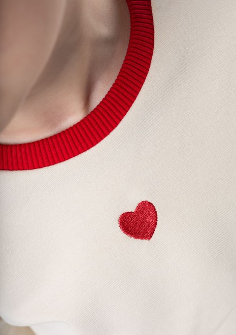 Лонгслив с крылышком (бежево-красный)