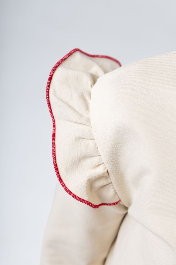 Лонгслив с крылышком (бежево-красный)