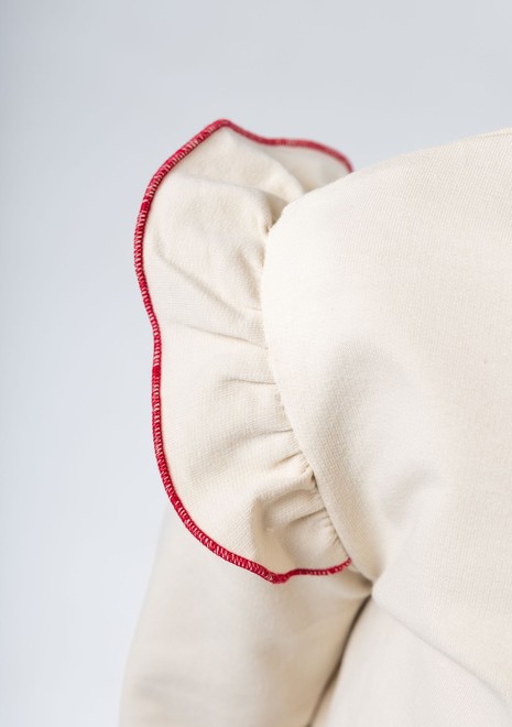 Лонгслив с крылышком (бежево-красный)