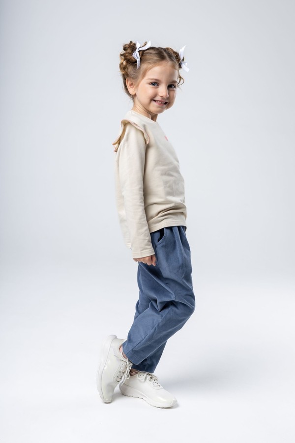 Лонгслив с крылышком (бежево-розовый)