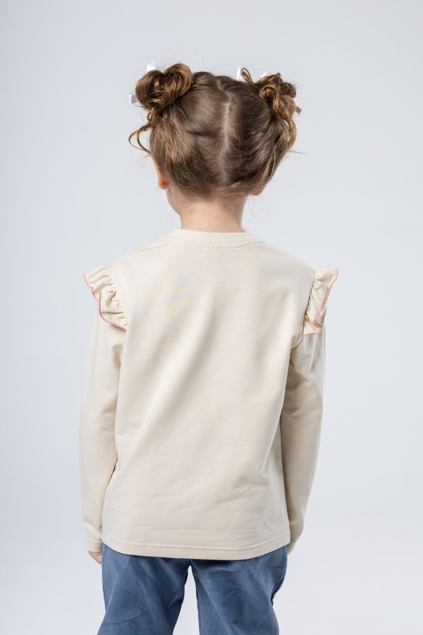 Лонгслив с крылышком (бежево-розовый)