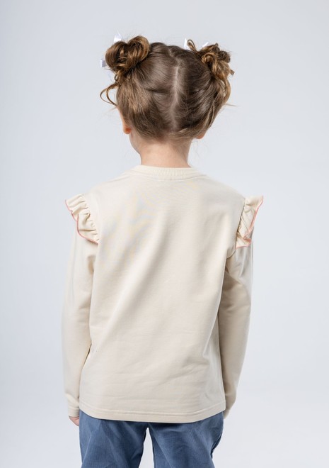 Лонгслив с крылышком (бежево-розовый)