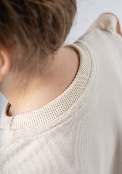 Лонгслив с крылышком (бежево-розовый)