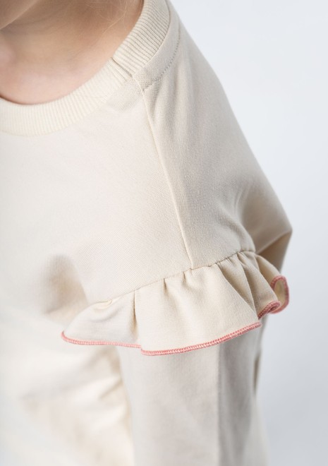 Лонгслив с крылышком (бежево-розовый)