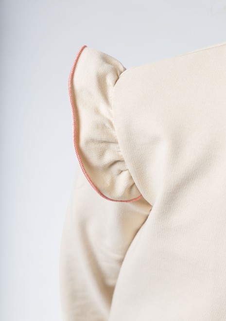 Лонгслив с крылышком (бежево-розовый)