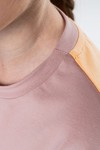 Костюм с велосипедками, color block (персиково-розовый)