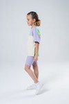 Костюм color block (лавандово-зеленый)