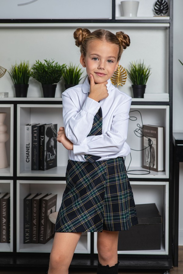 Сорочка школьная для девочки (на пуговицах)