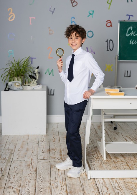 Сорочка школьная для мальчика (на пуговицах)