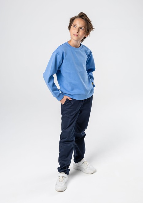 Хлопковый свитшот unisex (темно-голубой)