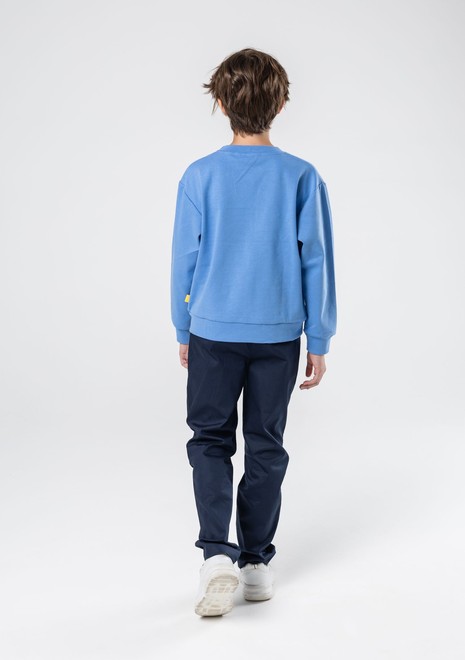 Хлопковый свитшот unisex (темно-голубой)