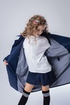 Тренчкот для девочки (темно-синий)