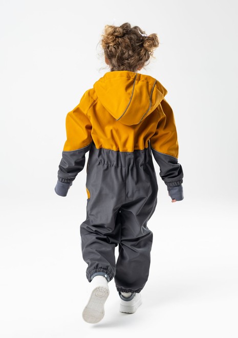 Комбинезон колор блок softshell (горчица-серый)