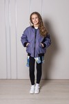 Бомбер оверсайз утепленный (фиолетовый)