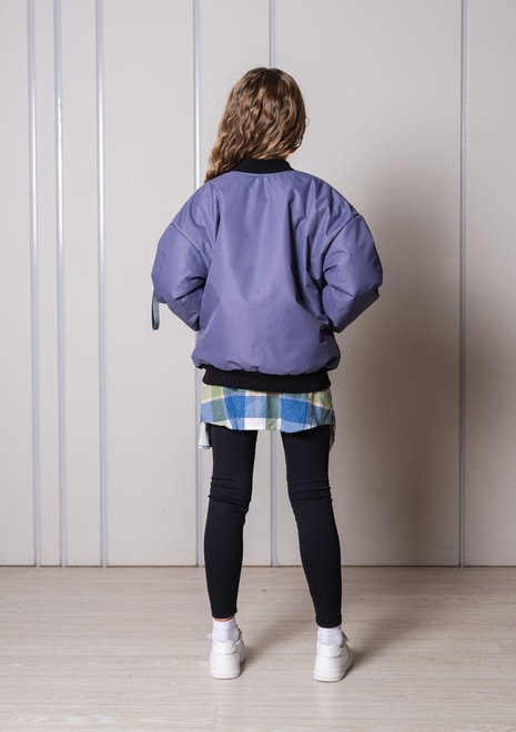 Бомбер оверсайз утепленный (фиолетовый)