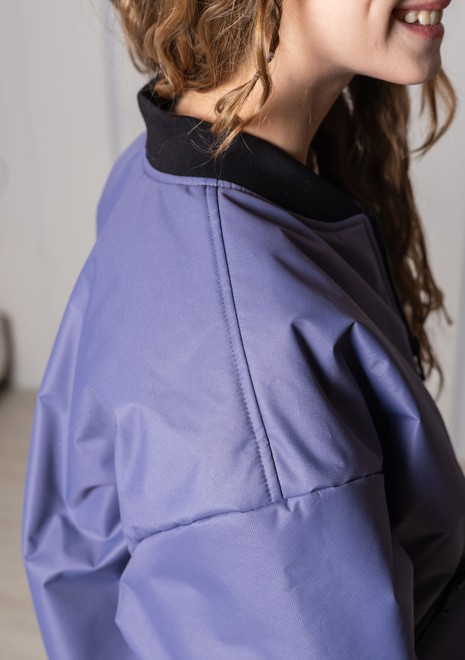 Бомбер оверсайз утепленный (фиолетовый)