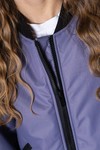 Бомбер оверсайз утепленный (фиолетовый)