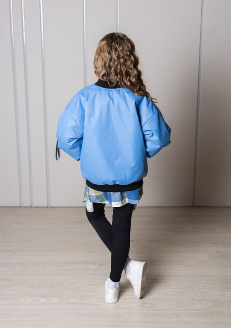 Бомбер оверсайз утепленный (голубой)