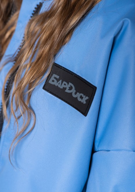 Бомбер оверсайз утепленный (голубой)